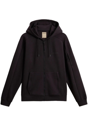 Woolrich logo-print zip-up hoodie - Black