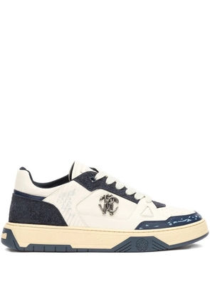 Roberto Cavalli embossed-detail low-top sneakers - White