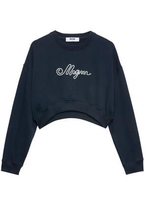 MSGM logo-embroidered sweatshirt - Blue