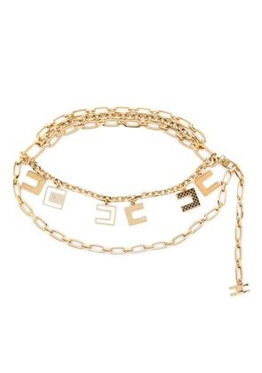 Elisabetta Franchi Welded chain-link belt - Gold