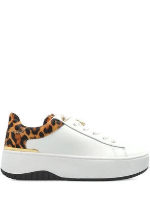 Michael Michael Kors textured leopard sneakers - White