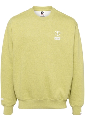 AAPE BY *A BATHING APE® logo-patch crew-neck sweatshirt - Green