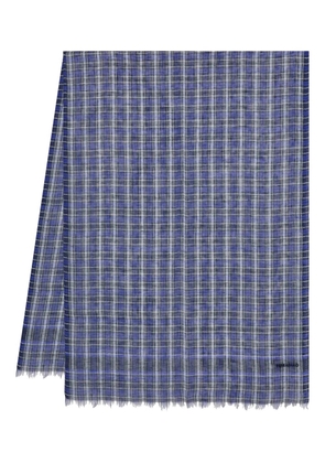 Ferragamo tartan scarf - Blue