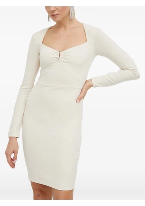 GUESS USA gathered-detail mini dress - Neutrals