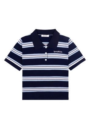 Sporty & Rich striped polo shirt - Blue