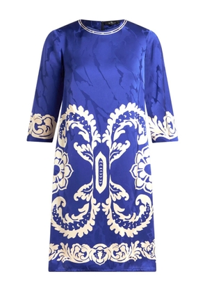 ETRO jacquard-pattern dress - Blue