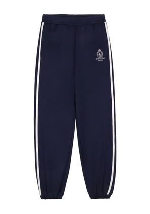 Sporty & Rich Crown Tennis side-stripe track pants - Blue