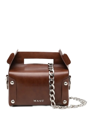 MASU logo-plaque tote bag - Brown