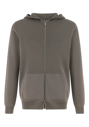 Boggi Milano full-zip raglan jumper - Grey