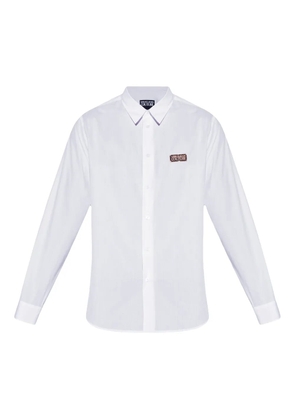Versace Jeans Couture logo-plaque cotton shirt - White