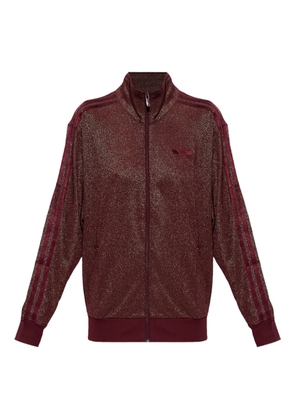 adidas Firebird lurex zip-up sweatshirt - Red