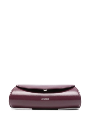 Jil Sander Cannolo cylindrical leather glasses case - Red