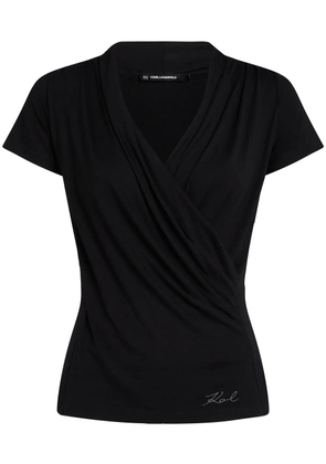 Karl Lagerfeld V-neck T-shirt - Black