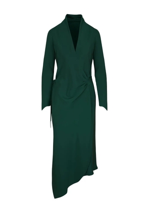 Peter Cohen Victor wrap-front asymmetrical midi dress - Green
