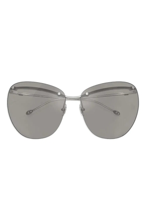 Diesel 0dl1007 rimless cat-eye sunglasses - Silver