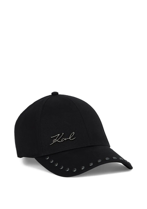 Karl Lagerfeld Signature studded baseball cap - Black