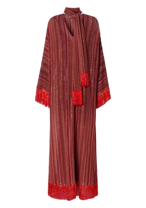 Missoni zigzag kaftan dress - Red