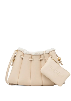 Themoirè padded cross body bag - Neutrals