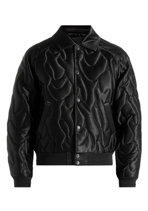 Manière De Voir Ugo quilted satin jacket - Black