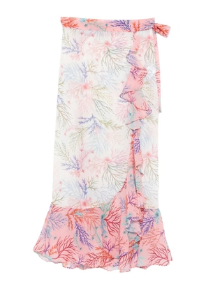 PatBO ruffled seaweed sarong - White