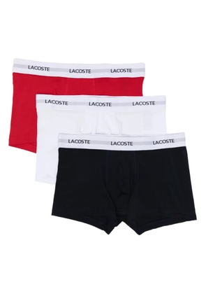 Lacoste logo-waistband briefs (set of three) - Red