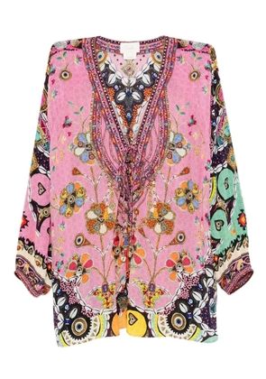 Camilla Patchwork Panorama blouse - Pink