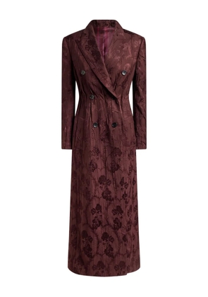ETRO floral-embroidered double-breasted coat