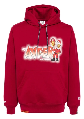 AAPE BY *A BATHING APE® graphic-print hoodie - Red