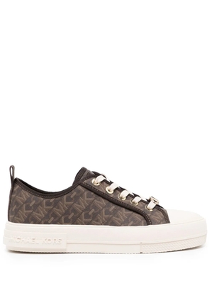 Michael Michael Kors Evy Empire monogram-patterned sneakers - Brown