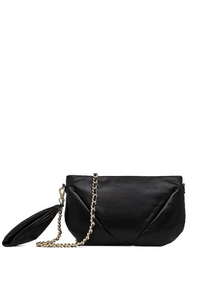 GIANNI CHIARINI Allegra pleated chain-strap clutch bag - Black