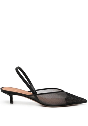 NEOUS 40mm lace-detailing slingback pumps - Black
