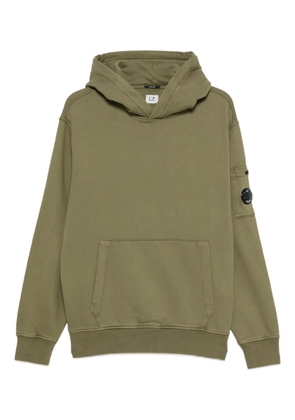 C.P. Company Lens-detail cotton hoodie - Green