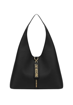 Love Moschino logo-lettering shoulder bag - Black