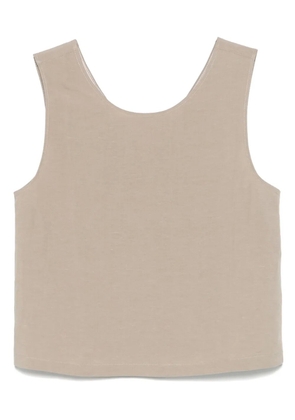 MOUTAKI slub-texture top - Neutrals