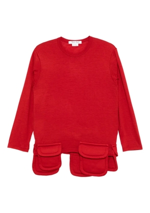 Comme Des Garçons Comme Des Garçons wool top - Red