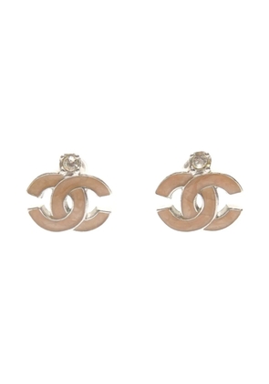 CHANEL Pre-Owned 2006 CC mark rhinestone earrings - Silver