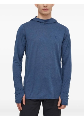 Fjällräven embroidered logo hoodie - Blue