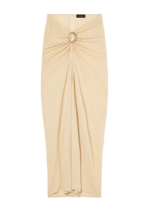 Alanui Mermaid draped midi skirt - Neutrals