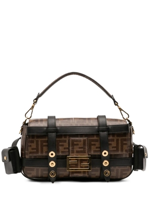 Fendi Pre-Owned 2010-2025 Zucca Glazed Fabric Cage Baguette satchel - Brown