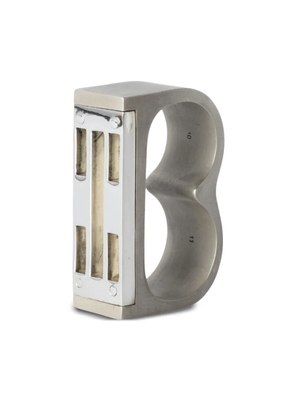 Parts of Four Plate Double ring - Silver