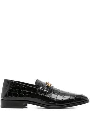 AMIRI MA crocodile-embossed chain loafers - Black