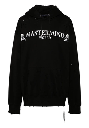 Mastermind World logo-print hoodie - Black