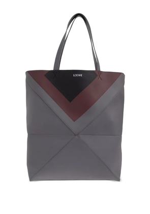 LOEWE large Puzzle Fold panelled tote bag - Grey