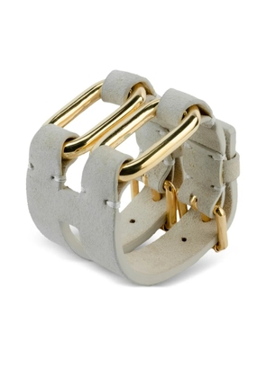 Parts of Four sterling silver Link Gauntlet bracelet - Neutrals