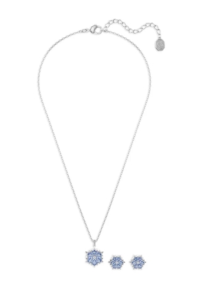 Swarovski Magic snowflake pendant necklace 3 set - Silver