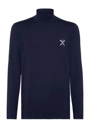 Brunello Cucinelli print turtleneck T-shirt - Blue