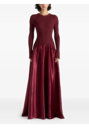 Manière De Voir Adeline panelled maxi dress - Red