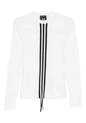 Y-3 stripe-detail long-sleeve T-shirt - White