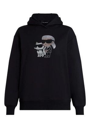 Karl Lagerfeld rhinestone-embellished Ikonik Karl hoodie - Black