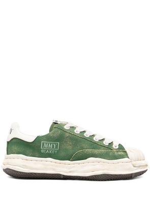 Maison MIHARA YASUHIRO lace-up logo-print sneakers - Green